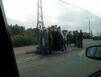 В Мурманске в результате ДТП «Тойоту» перевернуло на бок