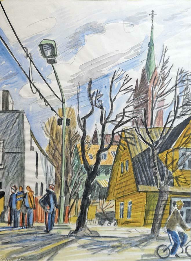 «Паланга», 1985 г. (бумага, акварель). «Паланга», 1985 г. (бумага, акварель).