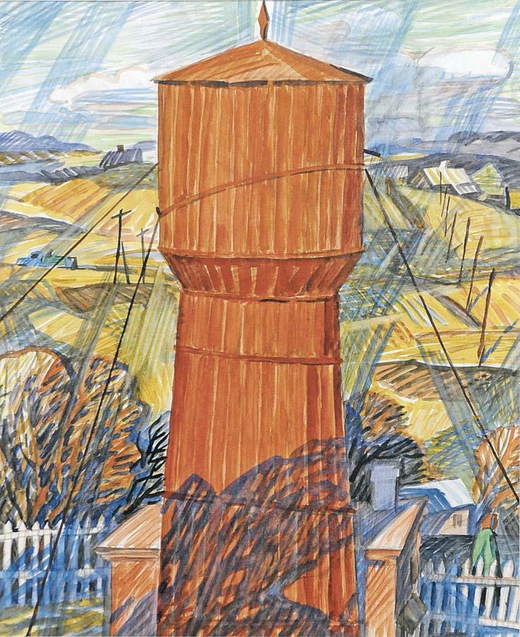 «Доминанта села», 1981 г. (бумага, акварель). «Доминанта села», 1981 г. (бумага, акварель).
