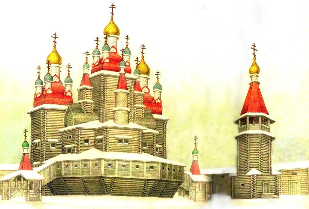 Воскресенский собор с колокольней. Реконструкция Г. Мокеева. 
