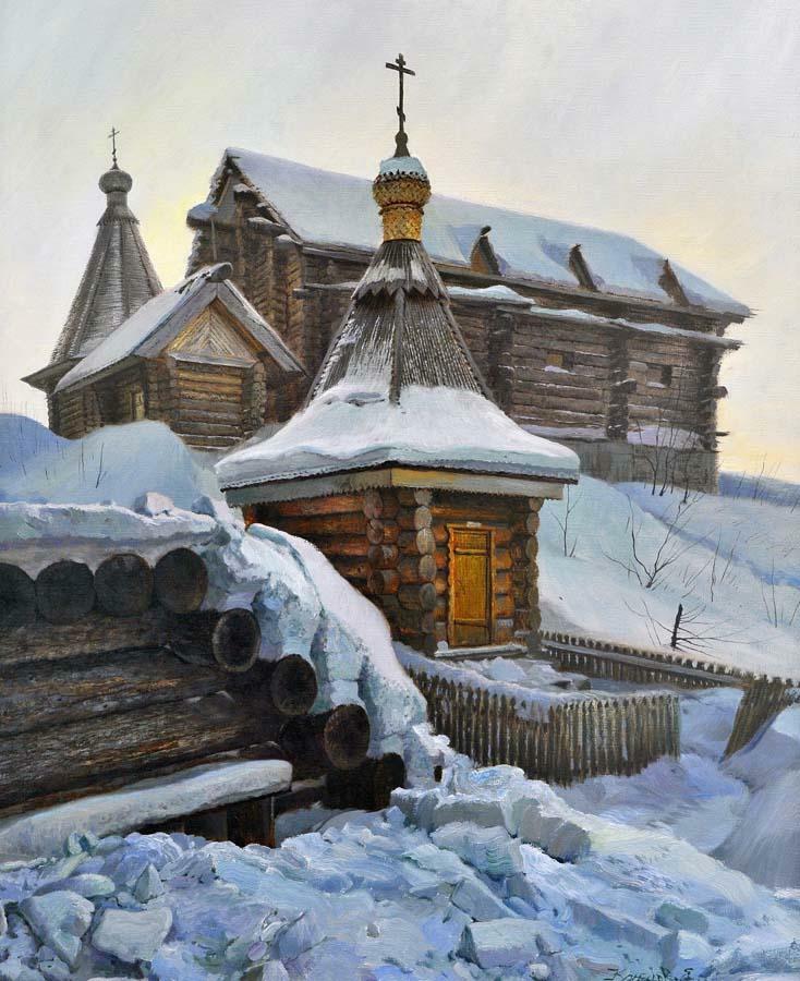 Холст, масло, 2012 г. Всеволод Кузнецов. «Уголок и подворья Трифонов-Печенгского мужского монастыря». Холст, масло, 2019 г. Холст, масло, 2012 г. Всеволод Кузнецов. «Уголок и подворья Трифонов-Печенгского мужского монастыря». Холст, масло, 2019 г.