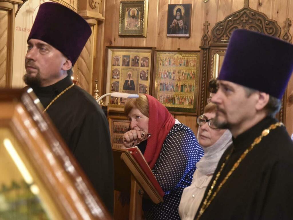 Во время заупокойной литии. Во время заупокойной литии.