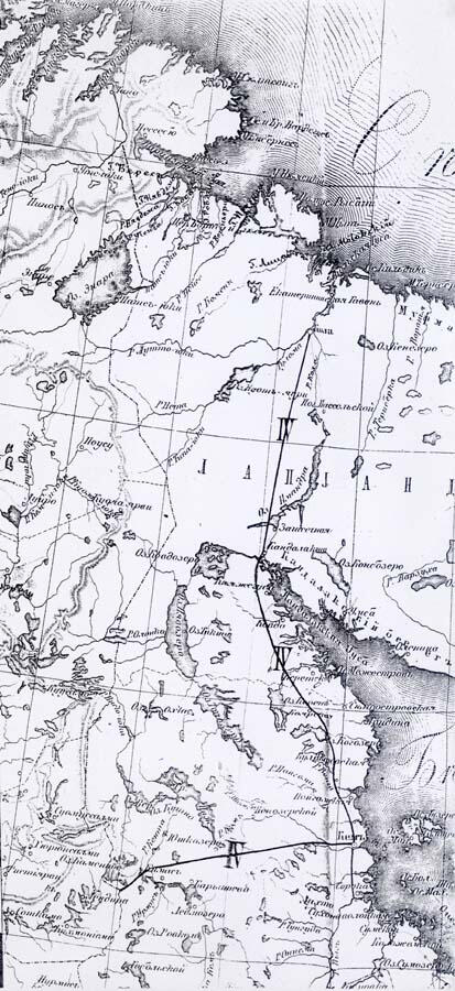 Карта из книги «Беседы о Севере России» с указанием границы по реке Тана. 1867 г. Карта из книги «Беседы о Севере России» с указанием границы по реке Тана. 1867 г.