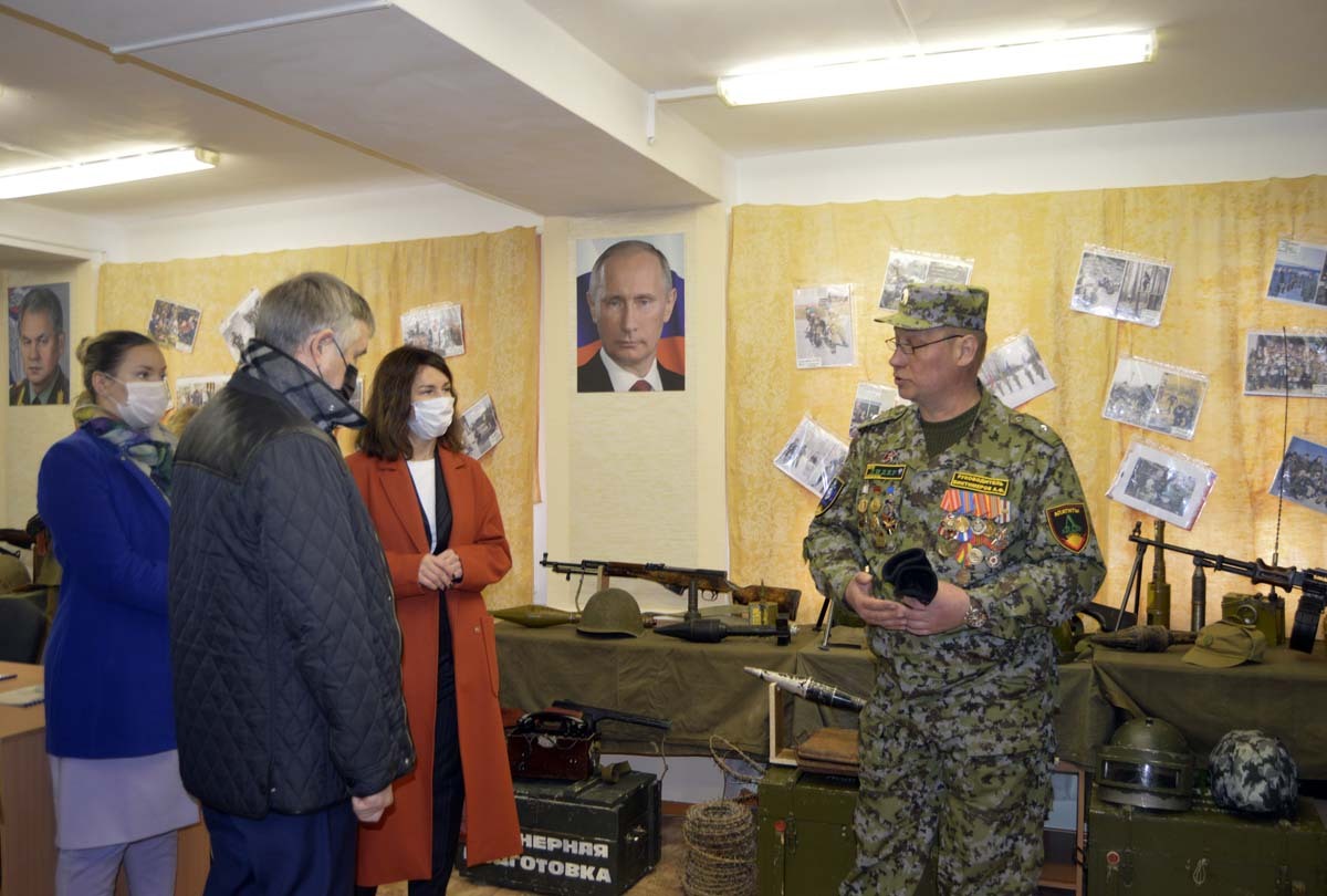 Здесь есть все необходимое для занятий военно-патриотического объединения.