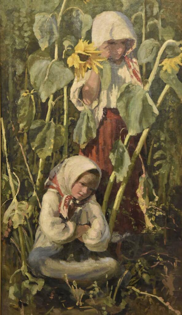 Анна Остроумова-Лебедева. &laquo;Девочки среди подсолнухов&raquo;. Лето 1896 г.