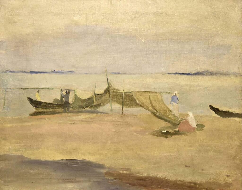 Сергея Ещенко. «Валдай. Лодка с сетью». 1940 г.