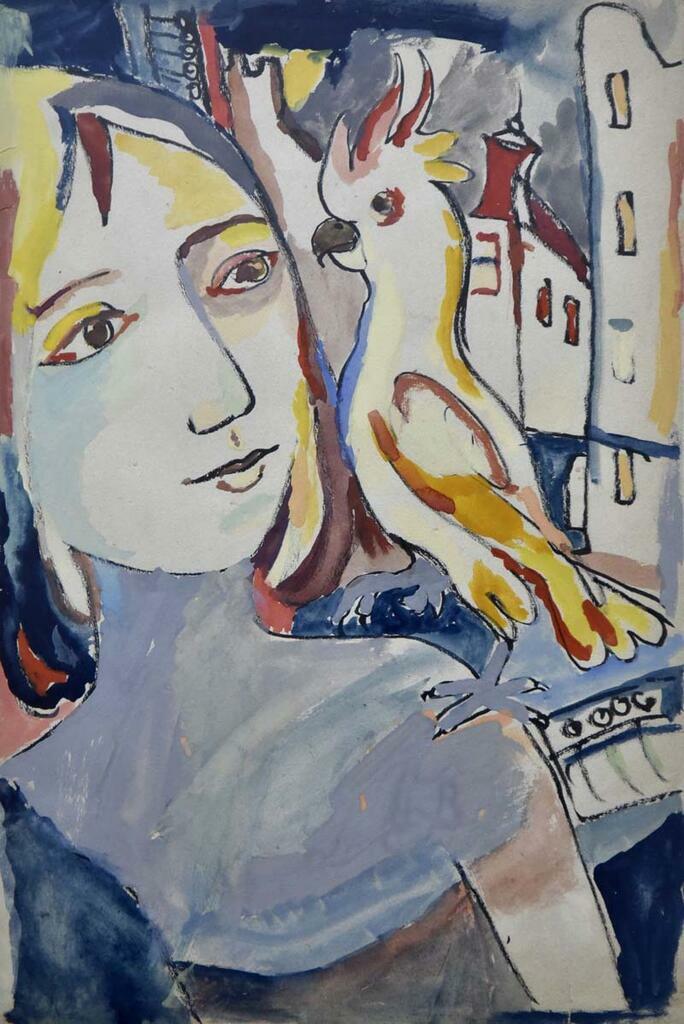 Сергея Ещенко. «Девушка с попугаем». 1970 - 1990 гг.