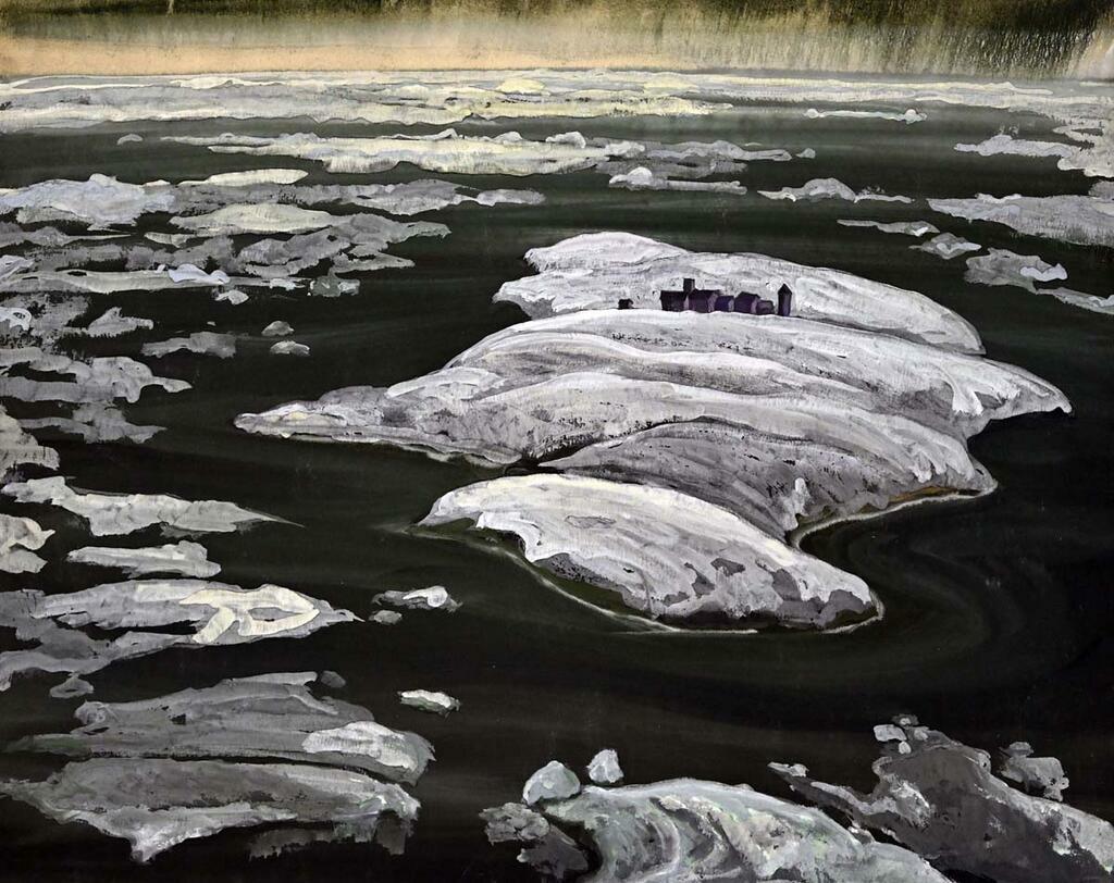 Тамара Зуева. «Безымянный остров. Карское море». Фото Лев Федосеев. Тамара Зуева. «Безымянный остров. Карское море». Фото Лев Федосеев.