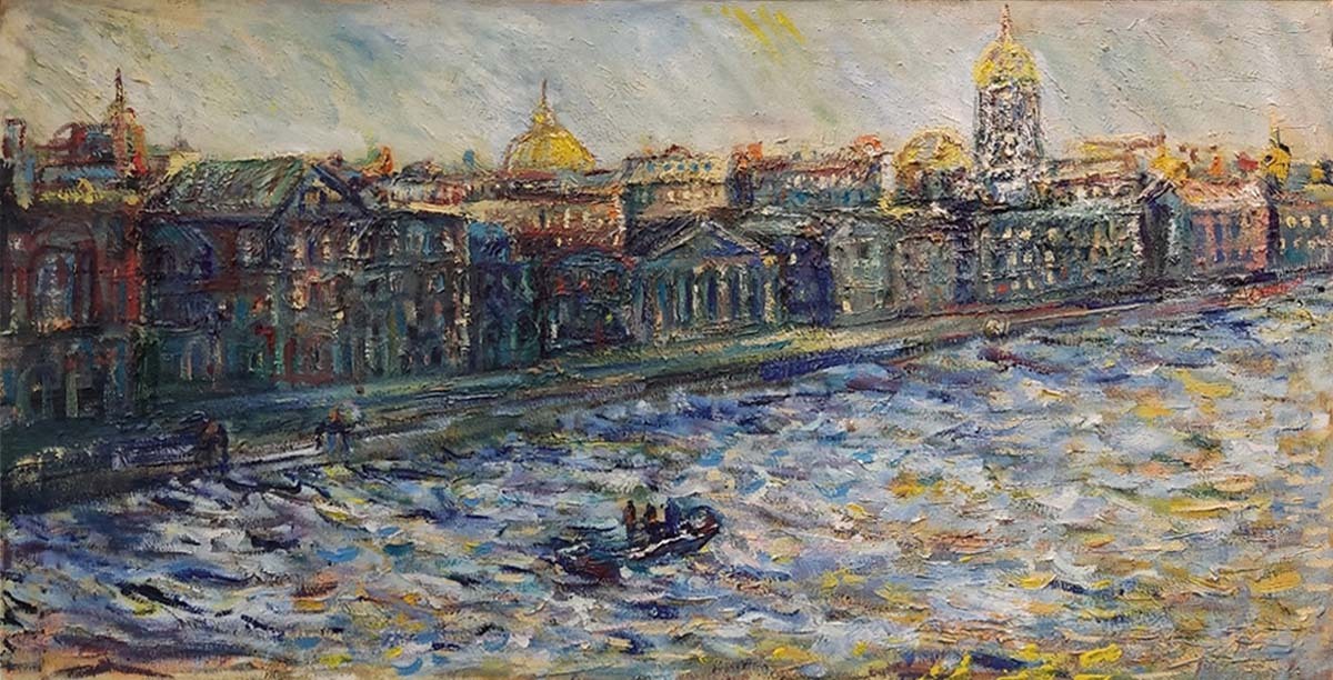Евгений Гиндпер «Васильевский остров», 2002 г. Фото: Екатерина Андреева. Евгений Гиндпер «Васильевский остров», 2002 г. Фото: Екатерина Андреева.