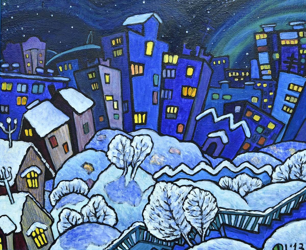 Ольга Цылева. «Мурманск. Вид из моего окна», 2013 г. Фото Сергея Ещенко. Ольга Цылева. «Мурманск. Вид из моего окна», 2013 г. Фото Сергея Ещенко.