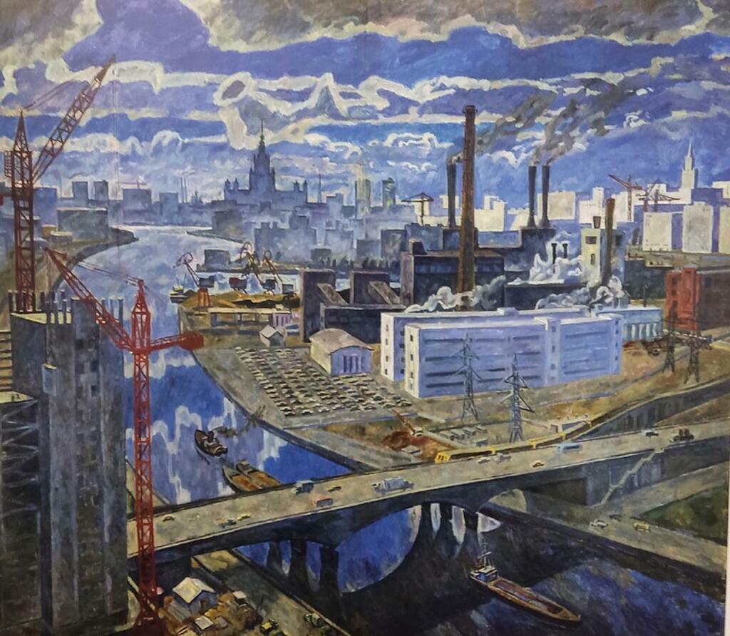 Э. Г. Браговский. &laquo;Москва трудовая&raquo;. 1974-1975 г. Русский музей, Санкт-Петербург. Фото: Екатерина Андреева.