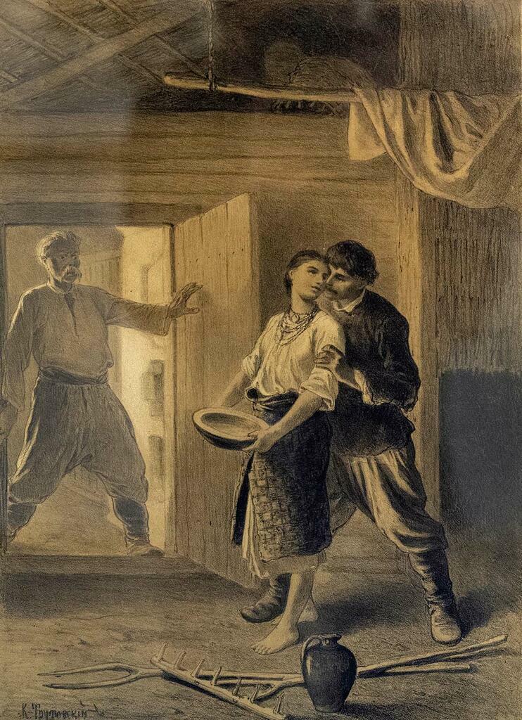 Константин Трутовский. «Вечер накануне Ивана Купала». 1876 г. Фото Сергея Ещенко. Константин Трутовский. «Вечер накануне Ивана Купала». 1876 г. Фото Сергея Ещенко.