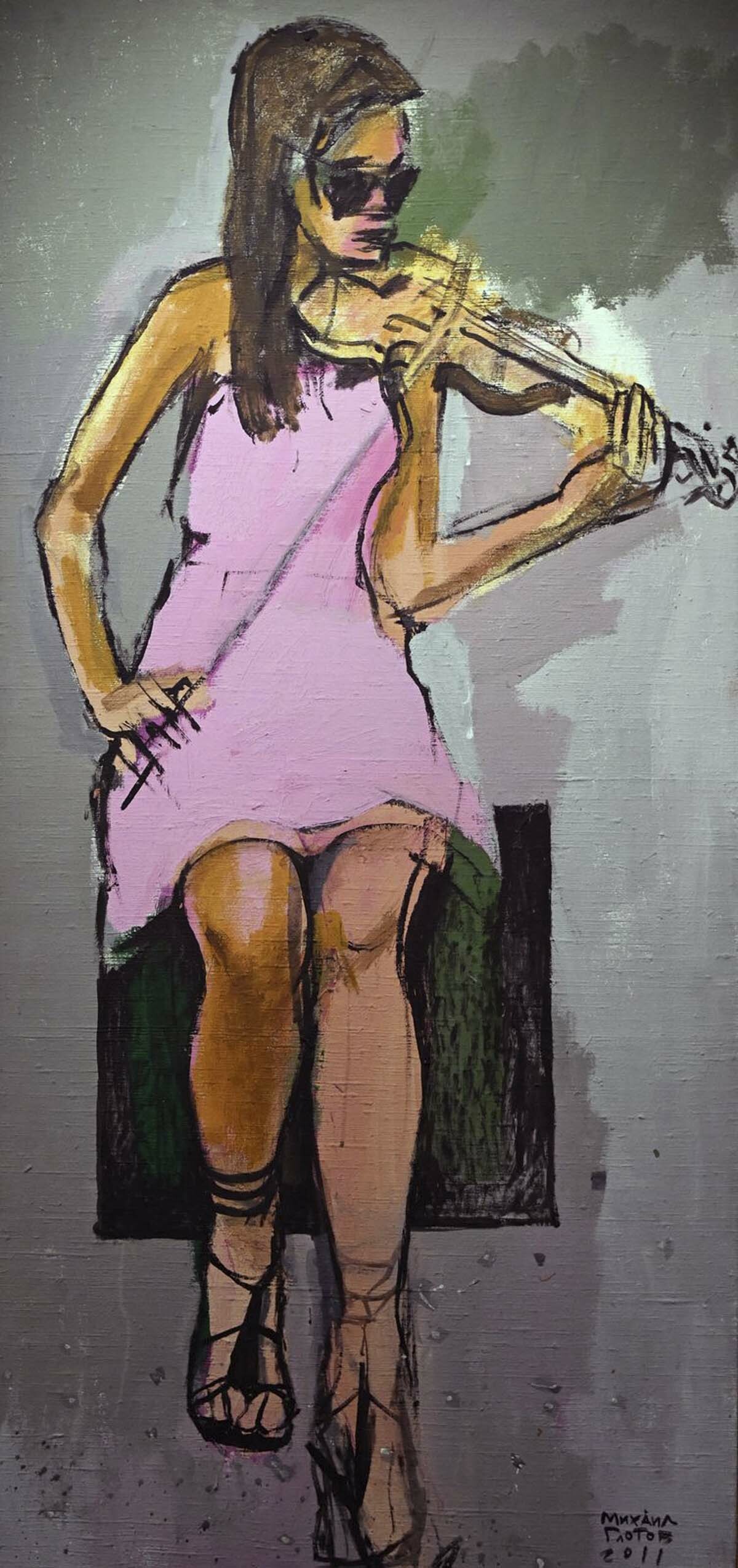«Скрипачка на черном квадрате», М. Глотов. Фото Льва Федосеева. «Скрипачка на черном квадрате», М. Глотов. Фото Льва Федосеева.